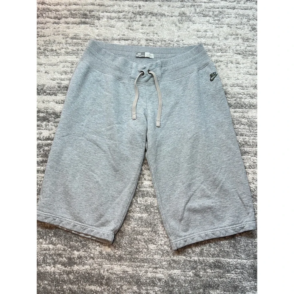 Y2K Nike Sweat Shorts Mens Medium Gray Sportswear Fleece Skate Surf Fleece